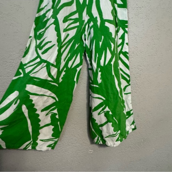 Kid's Lilly Pulitzer for Target Green & White Tropical Print Wide Leg Jumpsuit - Picture 8 of 10